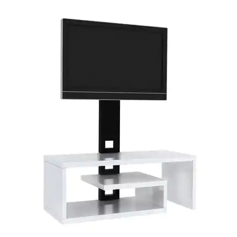 ⁨4World Style TV-Tisch SPIRO-A mit TV-Halterung, ohne Schublade, weiß-schwarz⁩ im Wasserman.eu