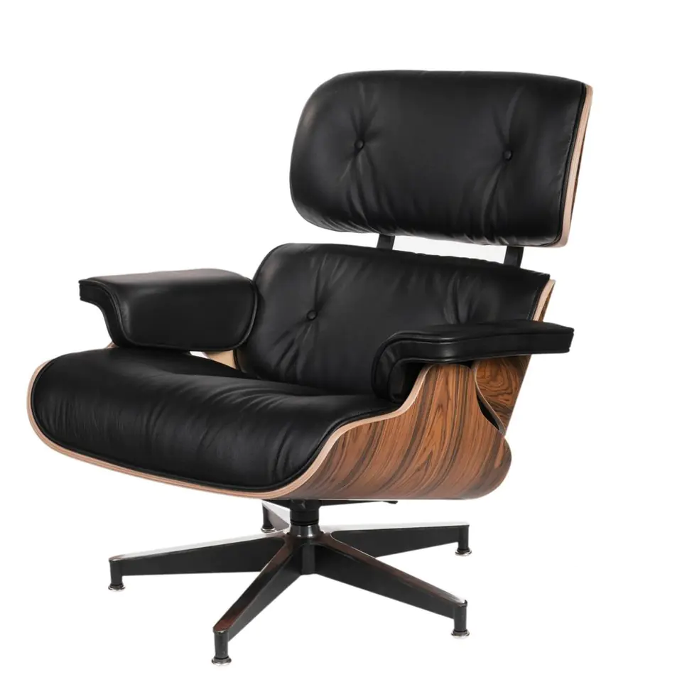 ⁨Vip armchair black/rosewood/standard base (Black)⁩ at Wasserman.eu