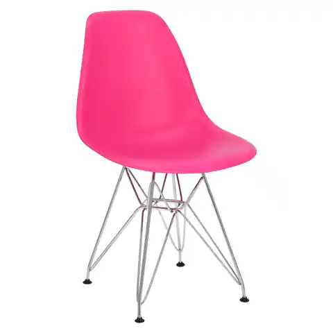 ⁨P016 PP Stuhl dunkelrosa, Beine verchromt (Pink)⁩ im Wasserman.eu