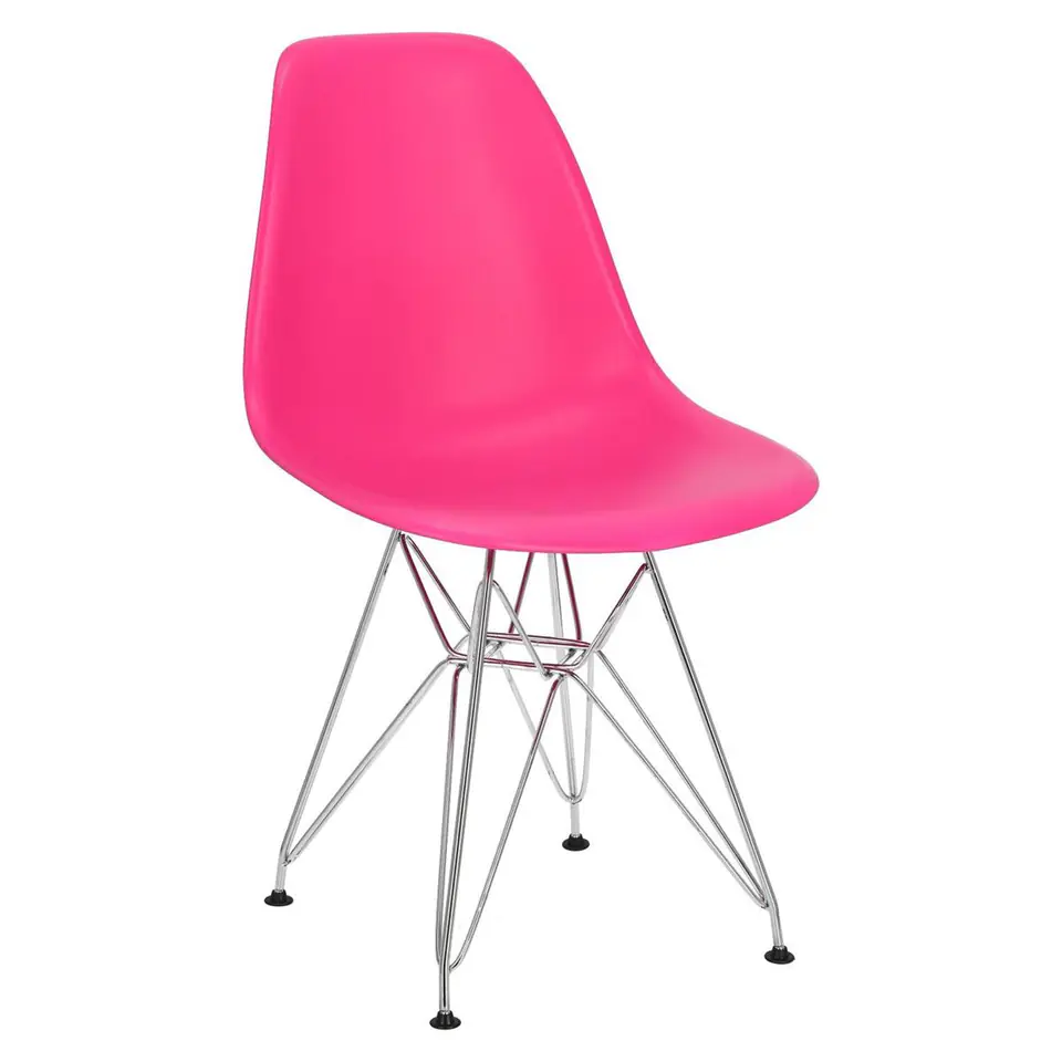 P016 PP Stuhl dunkelrosa, Beine verchromt (Pink) im Wasserman.eu