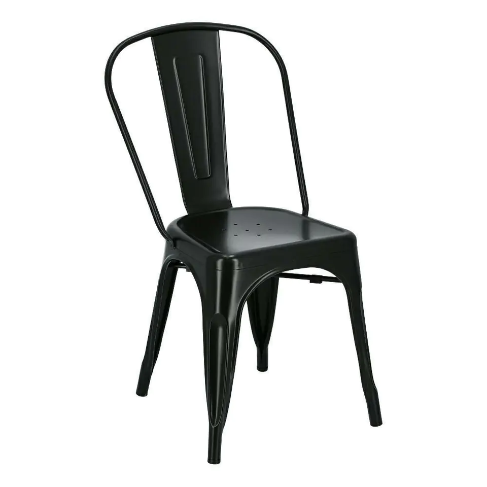 ⁨Paris chair black inspired by Tolix (Black)⁩ at Wasserman.eu