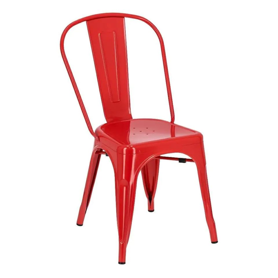 ⁨Paris chair red inspired by Tolix (red)⁩ at Wasserman.eu