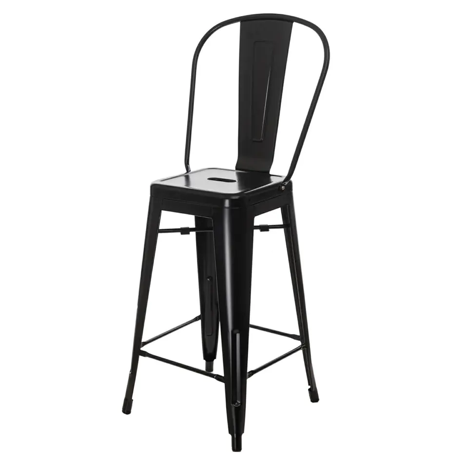 ⁨Paris Back bar stool black inspiro wany Tolix (black)⁩ at Wasserman.eu