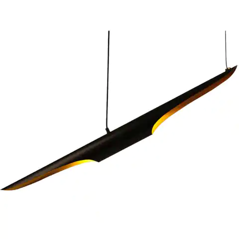 ⁨Lampa wisząca BLACK TUBE czarno złota 100 cm (Kolor czarny matowy)⁩ w sklepie Wasserman.eu