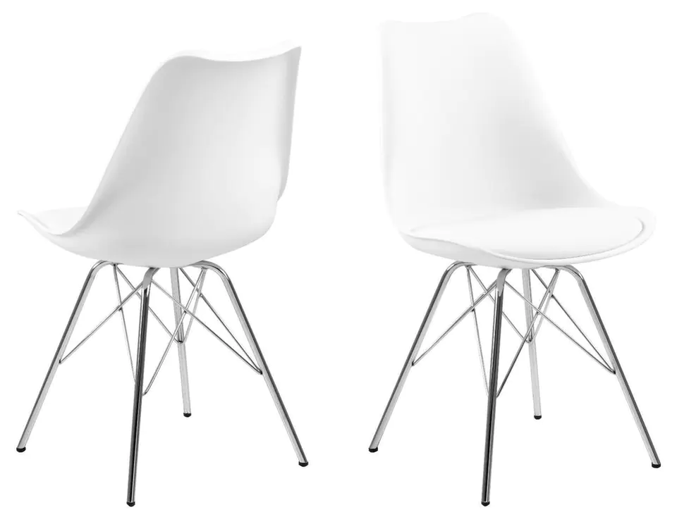 ⁨Eris PP chair white/chrome (white)⁩ at Wasserman.eu