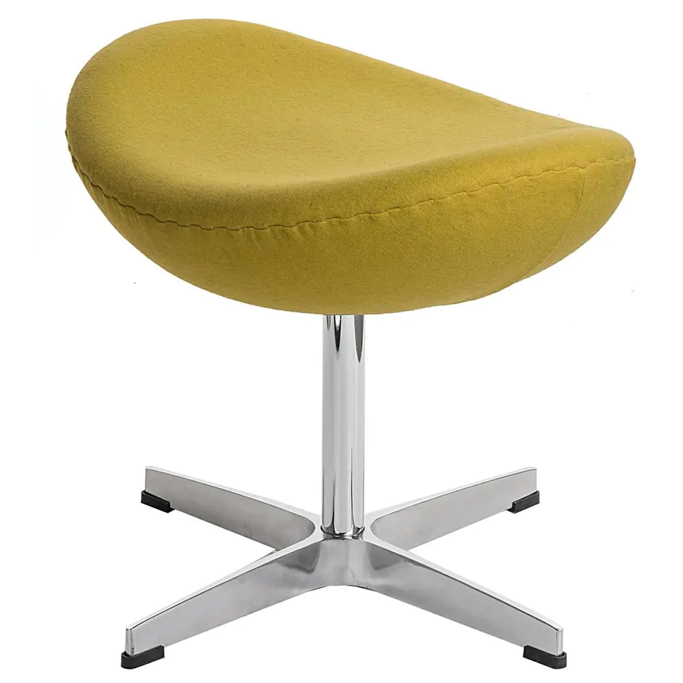 ⁨Footstool Egg yellow light cashmere 44 Premium (Light color)⁩ at Wasserman.eu