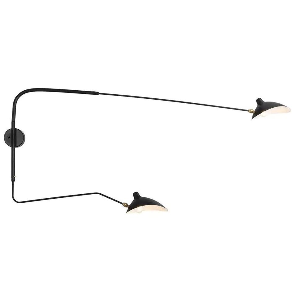 ⁨Lampa ścienna CRANE-2W czarna 175 cm (Kolor czarny matowy)⁩ w sklepie Wasserman.eu