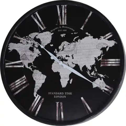 ⁨Large Wall Clock World Map 57 cm⁩ at Wasserman.eu