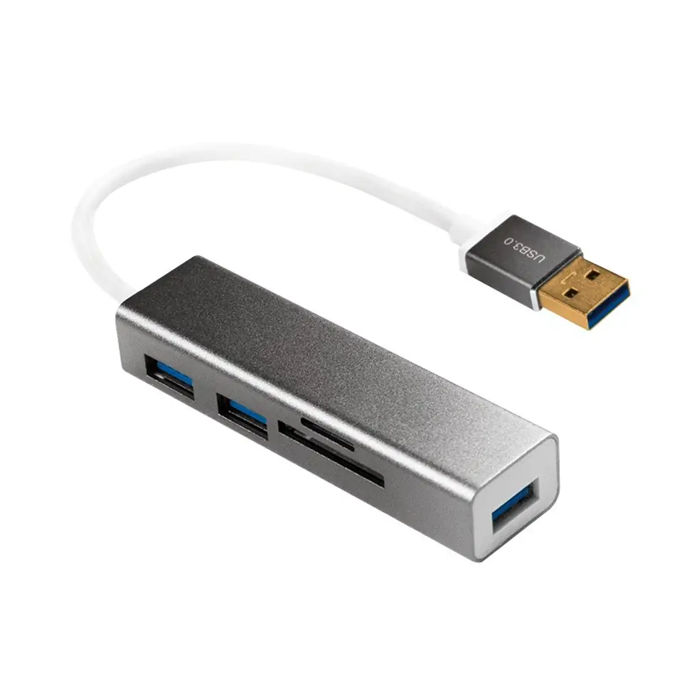 ⁨Hub USB 3.0 3-port with card reader⁩ at Wasserman.eu