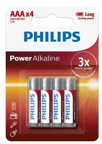 ⁨Baterie Power Alkaline AAA 4 szt. blister⁩ w sklepie Wasserman.eu