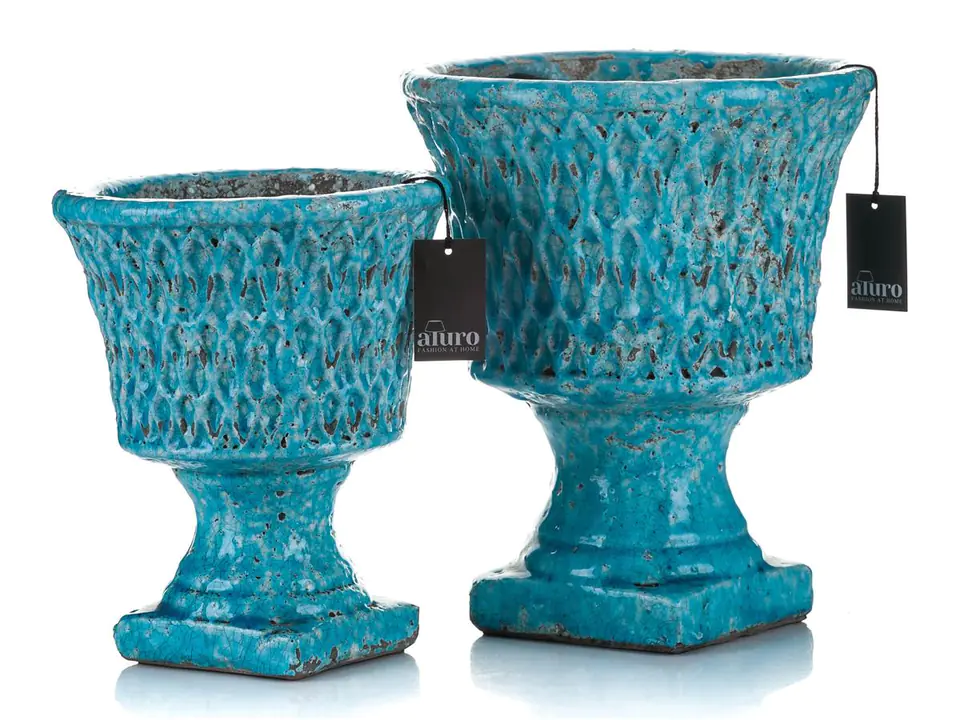 ⁨Gazon, plant pot LAZURITE ocean blue_Aluro L⁩ at Wasserman.eu