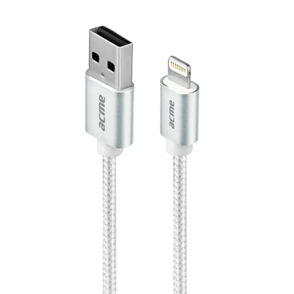 Kabel 1m Lightning MFi - USB Typ-A (srebrny) CB2021S w sklepie Wasserman.eu