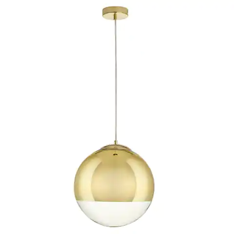 ⁨Lampa wisząca FLASH M złota 30 cm (Kolor transparentny + złoto)⁩ w sklepie Wasserman.eu