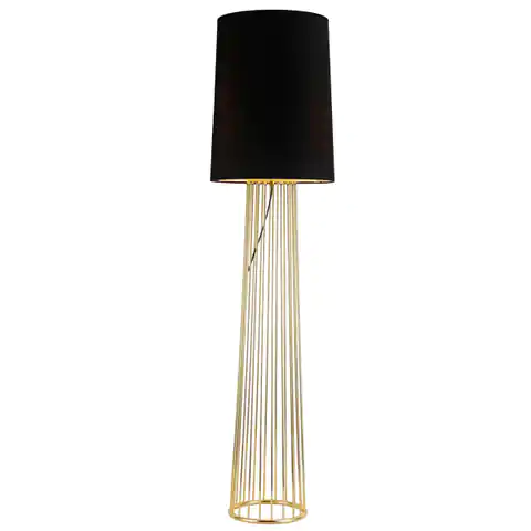 ⁨Lampa podłogowa FILO-2 czarno - złota 156 cm (Kolor czarny połysk)⁩ w sklepie Wasserman.eu
