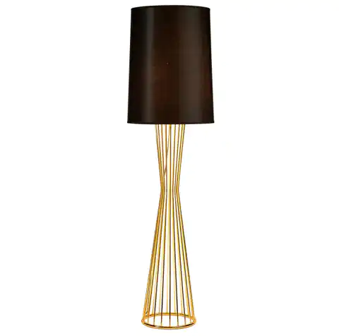 ⁨Lampa podłogowa FILO-1 czarno - złota 145 cm (Kolor czarny połysk)⁩ w sklepie Wasserman.eu
