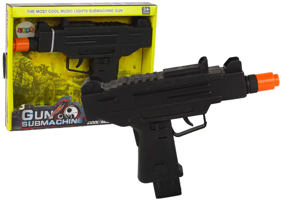 ⁨Pistolet Czarny Dla Dzieci Wibracje Dźwięk⁩ w sklepie Wasserman.eu