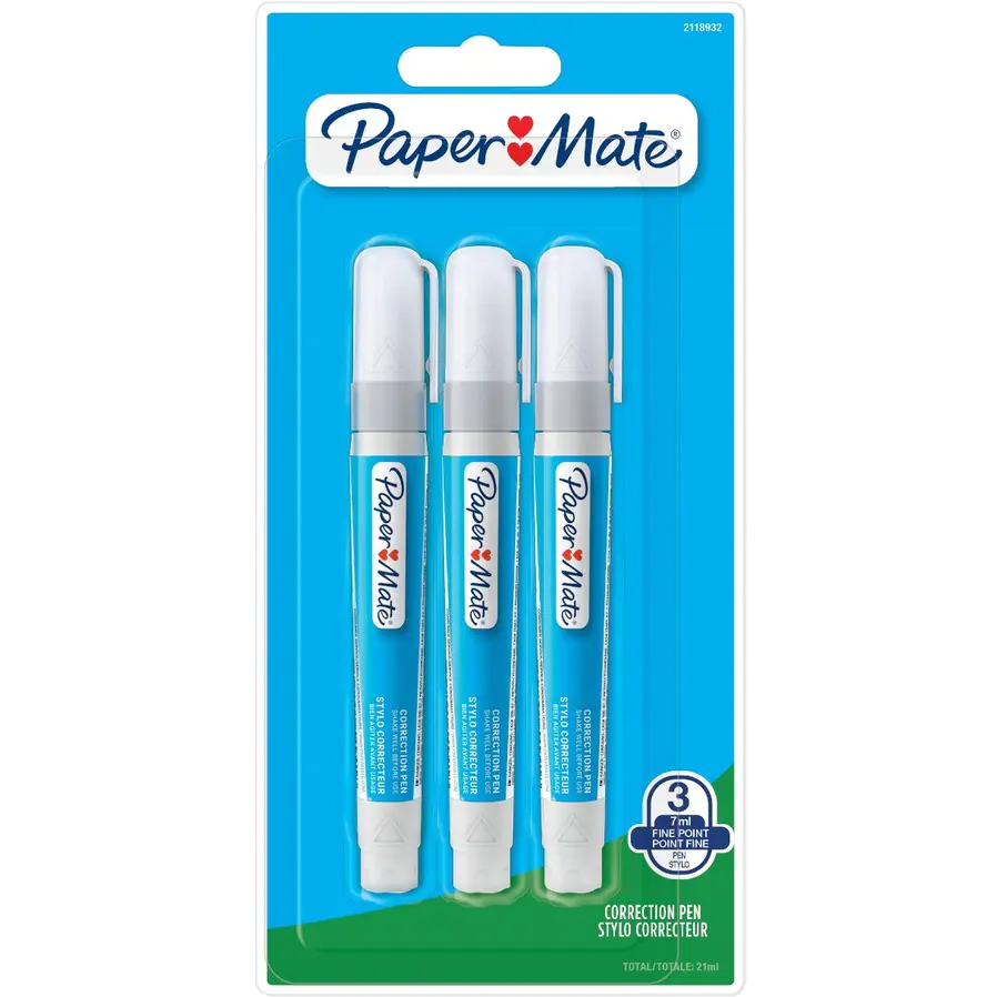 ⁨Korektor w pisaku 7ml blister (3 sztuki) 2118932 PAPER MATE⁩ w sklepie Wasserman.eu