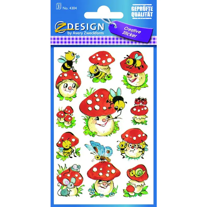 ⁨ZF Mushrooms 4304 Z-DESIGN CREATIVE AVERY ZWECKFORM Sticker⁩ at Wasserman.eu