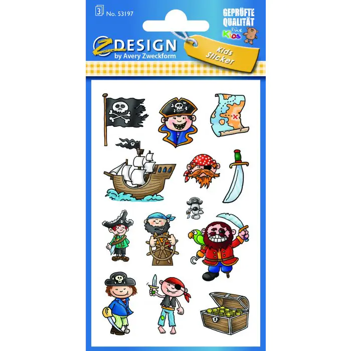 ⁨ZF Pirates 53197 Z-DESIGN KIDS AVERY ZWECKFORM Stickers⁩ at Wasserman.eu