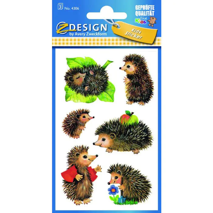 ⁨Hedgehogs 4306 Sticker Z-DESIGN KIDS AVERY ZWECKFORM⁩ at Wasserman.eu