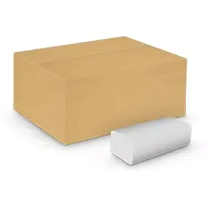 ⁨Ręcznik biały AFH VELVETCare Z-Z V-FOLD 210x230mm 2w celuloza 3000 składek(20x150) 5600036/5600057/5600047⁩ w sklepie Wasserman.eu