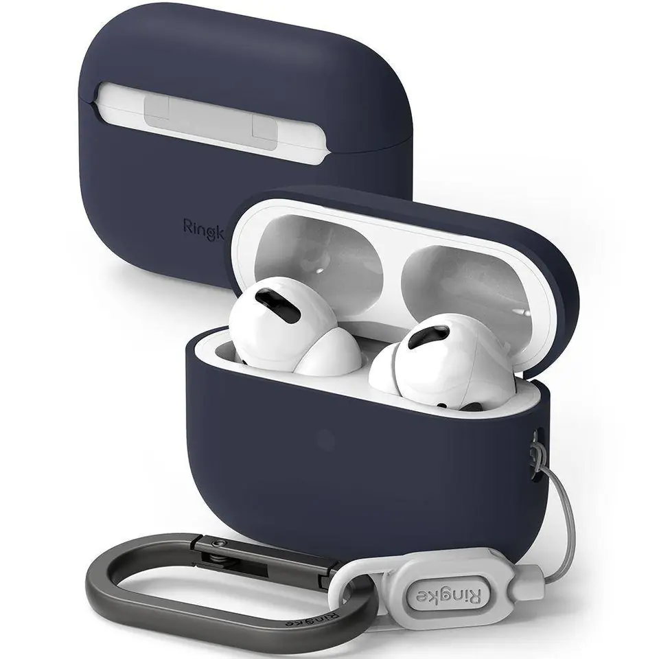 ⁨Etui APPLE AIRPODS PRO Ringke Silicone Midnight Blue⁩ at Wasserman.eu