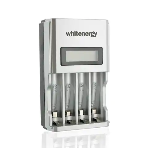 ⁨Whitenergy Ładowarka do Akumulatorów|4xAA/AAA|230V|4xAA 2800mAh Ni-Mh|LCD⁩ w sklepie Wasserman.eu