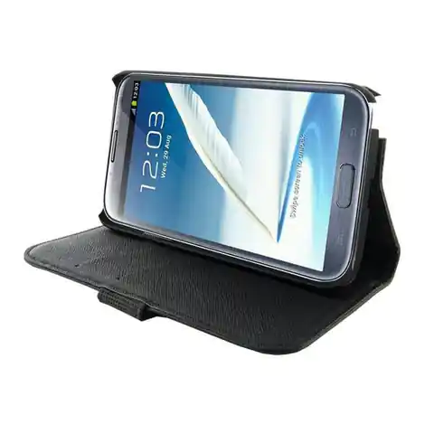 ⁨4World Etui ochronne do Galaxy Note 2 5.5'' Wallet czarne⁩ w sklepie Wasserman.eu