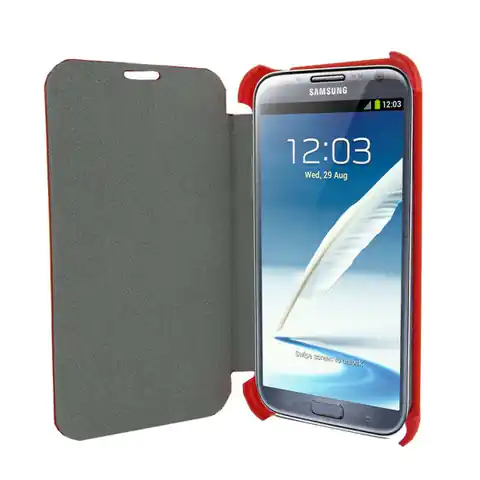 ⁨4World Etui ochronne do Galaxy Note 2 5.5'' Slim Leather czerwone⁩ w sklepie Wasserman.eu