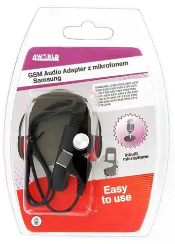 ⁨4World GSM Audio Adapter with Microphone Samsung D800⁩ at Wasserman.eu