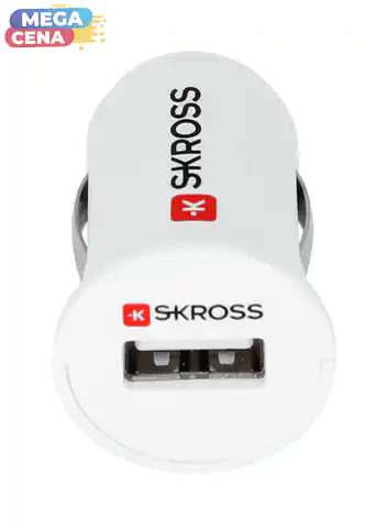⁨SKROSS Car charger 2.900608 Midget USB, 2.1A, white⁩ at Wasserman.eu