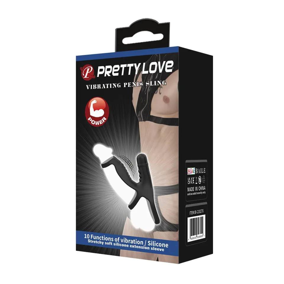 ⁨NAKŁADKA PRETTY LOVE – VIBRATING PENIS SLING⁩ w sklepie Wasserman.eu