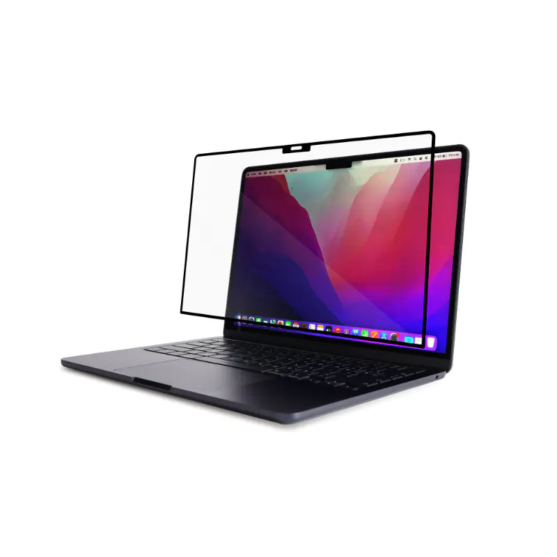 ⁨Moshi iVisor XT - Folia ochronna na ekran MacBook Air 13.6" M3 (2024) / M2 (2022) (czarna ramka)⁩ w sklepie Wasserman.eu