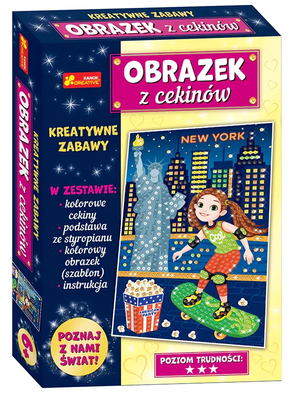 ⁨Podróże New York USA cekinowy obrazek RANOK⁩ w sklepie Wasserman.eu