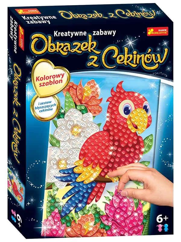 ⁨Colorful Parrot picture with sequins Creative Games Ranok⁩ at Wasserman.eu