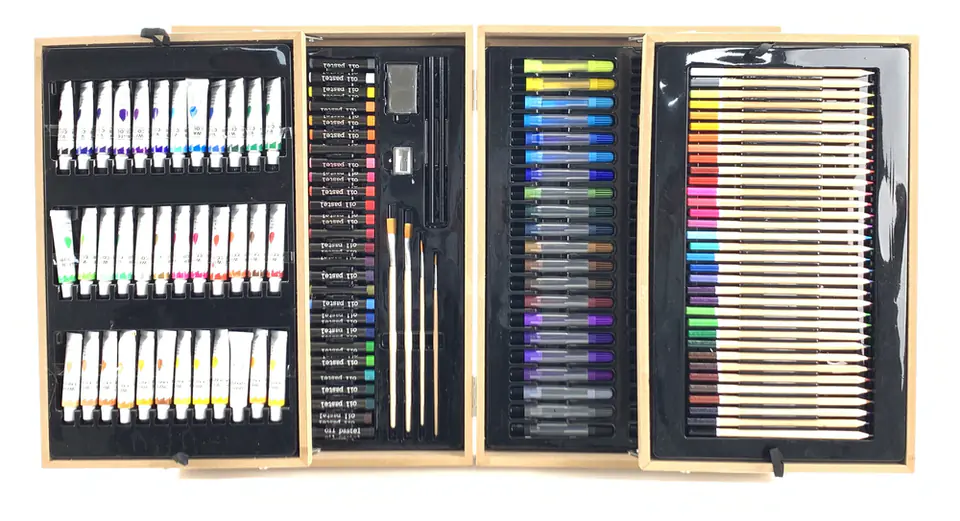 ⁨Professional Art Set in a Wooden Case 174 Pieces⁩ at Wasserman.eu