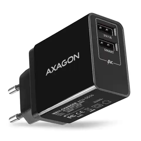 ⁨Ładowarka sieciowa AXAGON ACU-DS16(2x USB 3.0 typ A\3200mA\5V)⁩ w sklepie Wasserman.eu