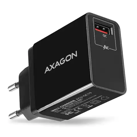 ⁨Ładowarka sieciowa AXAGON ACU-QC19(1x USB 3.0 Typ A\3000mA\5V)⁩ w sklepie Wasserman.eu