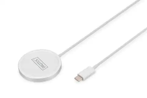 ⁨Wireless Inductive Charger 15W MagSafe 1m USB-C White⁩ at Wasserman.eu