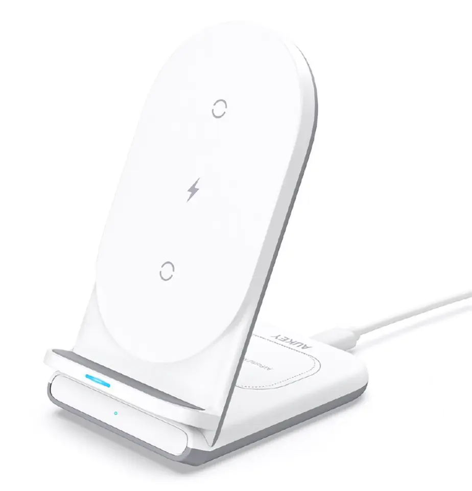 ⁨LC-A2 White ładowarka bezprzewodowa 2w1 Qi 10W USB-C⁩ w sklepie Wasserman.eu