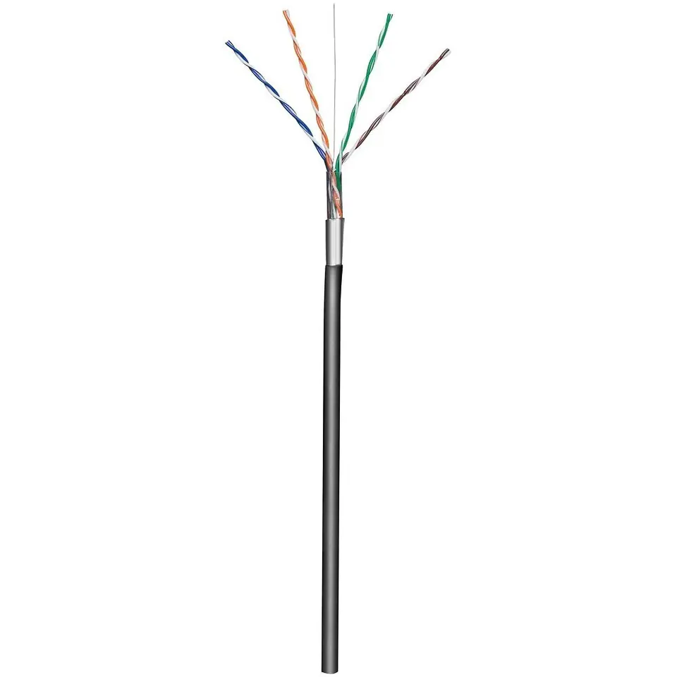 ⁨Techly F/UTP Hank Cable Cat.5E CCA 305m Solid Outdoor Black ITP8-RIS-0305LO⁩ at Wasserman.eu