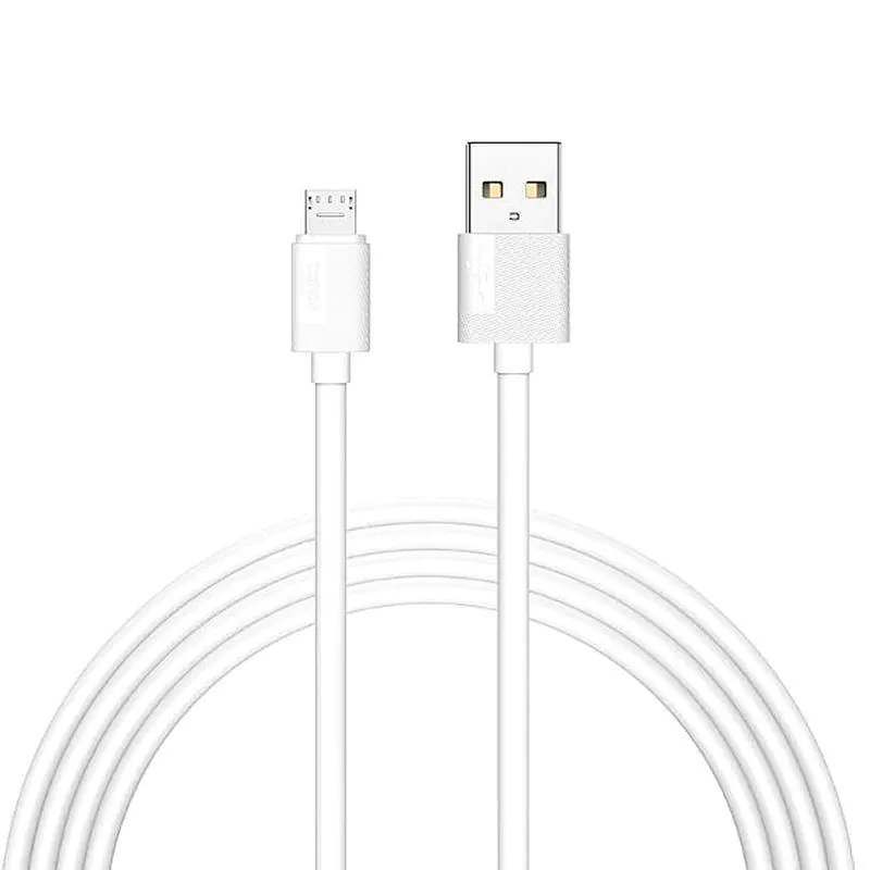 ⁨T-PHOX NETS MICRO USB WHITE 2.4A CABLE ; PVC; 2M⁩ at Wasserman.eu