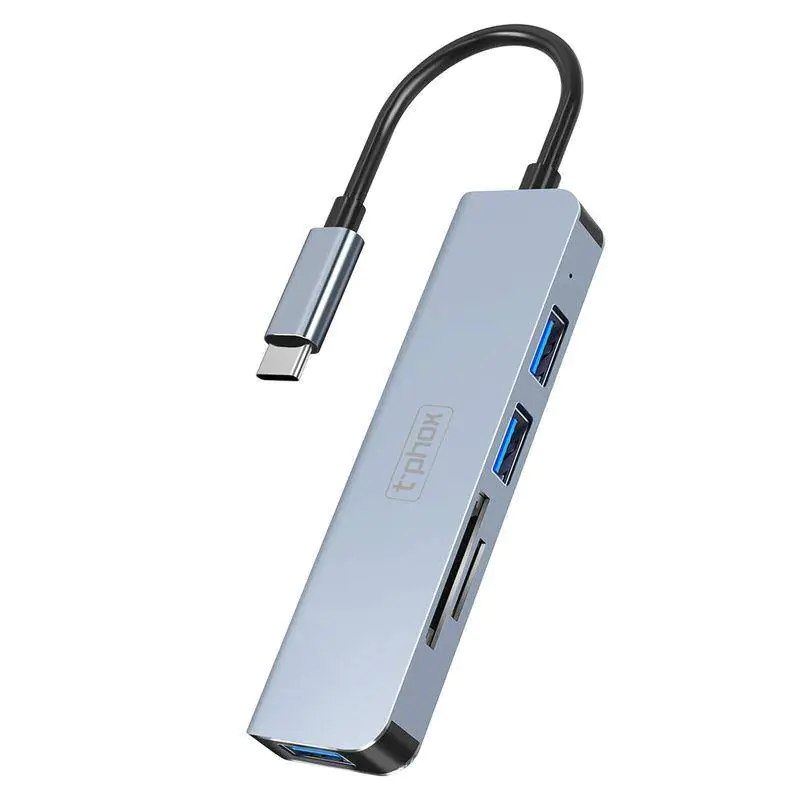 ⁨HUB T-PHOX TPH2041 5IN1 USB-C/HDMI USB3.0x1+USB2.0x1+HDMI 4K⁩ at Wasserman.eu