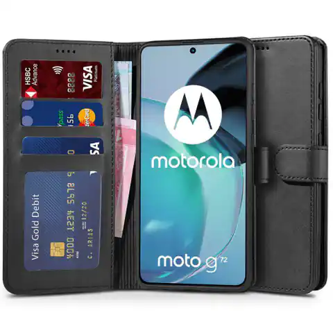 ⁨Etui MOTOROLA MOTO G72 Tech-Protect Wallet czarne⁩ w sklepie Wasserman.eu
