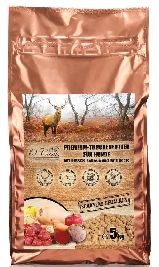 ⁨O'CANIS dry roasted dog food- deer flavor- 5 kg⁩ at Wasserman.eu