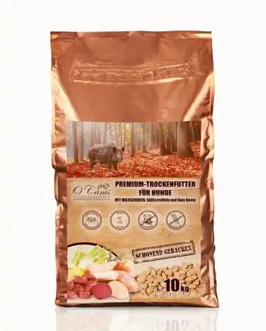 ⁨O'CANIS dry roasted dog food- flavored with wild boar, sweet potato and beetroot-10 kg⁩ at Wasserman.eu
