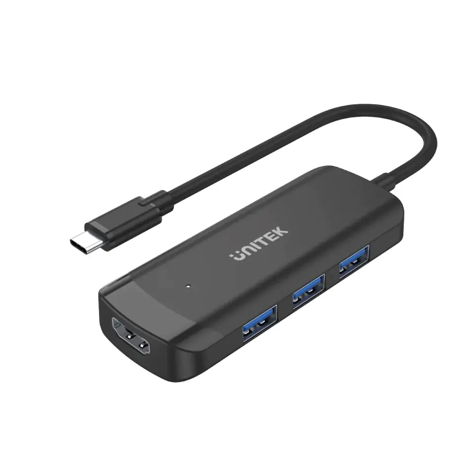 ⁨UNITEK HUB AKTYWNY USB-C 3X USB-A 3.1, HDMI 4K30HZ⁩ w sklepie Wasserman.eu