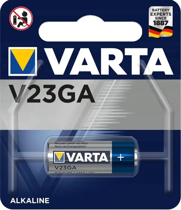 ⁨1X V23GA ALKALINE BATTERY FOR REMOTE CONTROLS 23A KEY⁩ at Wasserman.eu