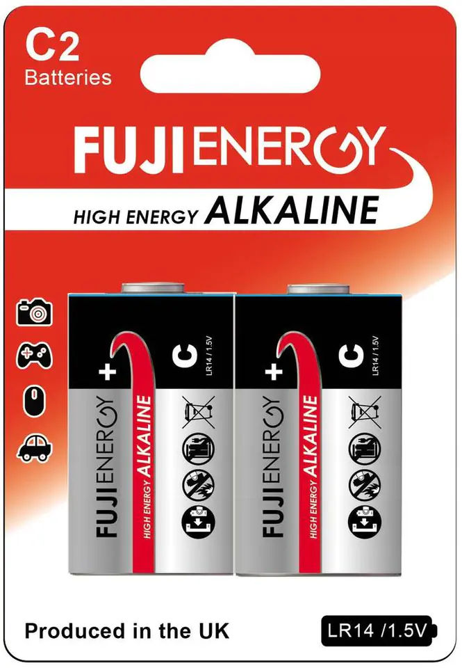 ⁨2x LR14 1.5V FUJIENERGY 7500mAh ALKALINE BATTERY⁩ at Wasserman.eu