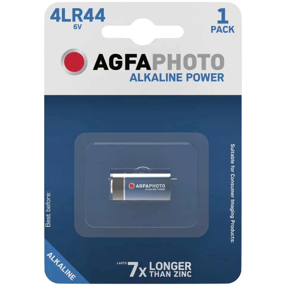 ⁨1x AGFAPHOTO ALARM BATTERY 4LR44 6V ALKALINE⁩ at Wasserman.eu